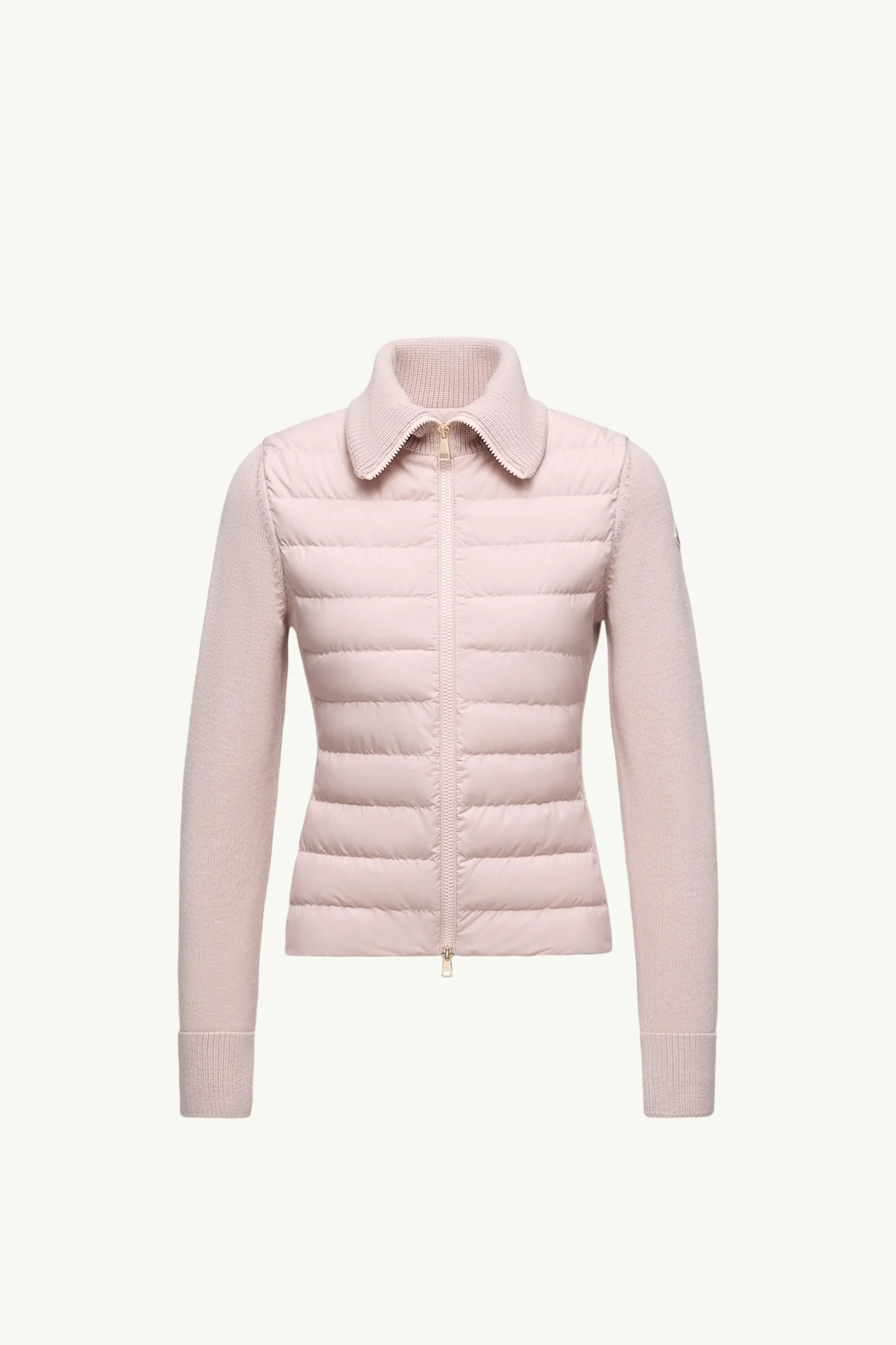 Padded Zip-Up Wool Cardigan - 1