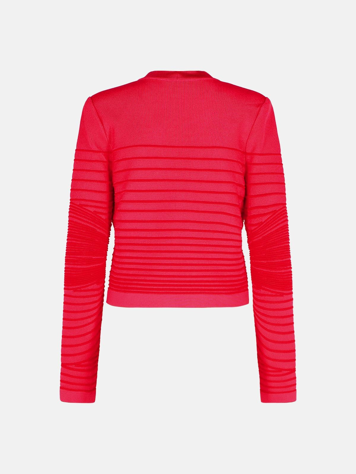 RED VISCOSE BLEND JACKET - 3