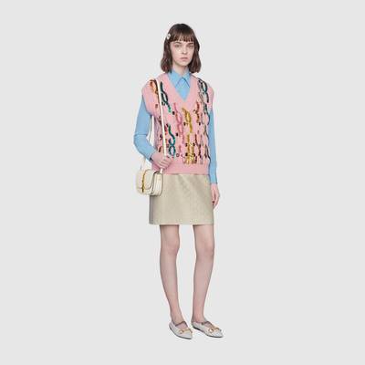 GUCCI Light GG lamé mini skirt outlook