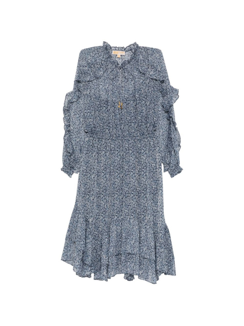 floral ruffle midi dress 1