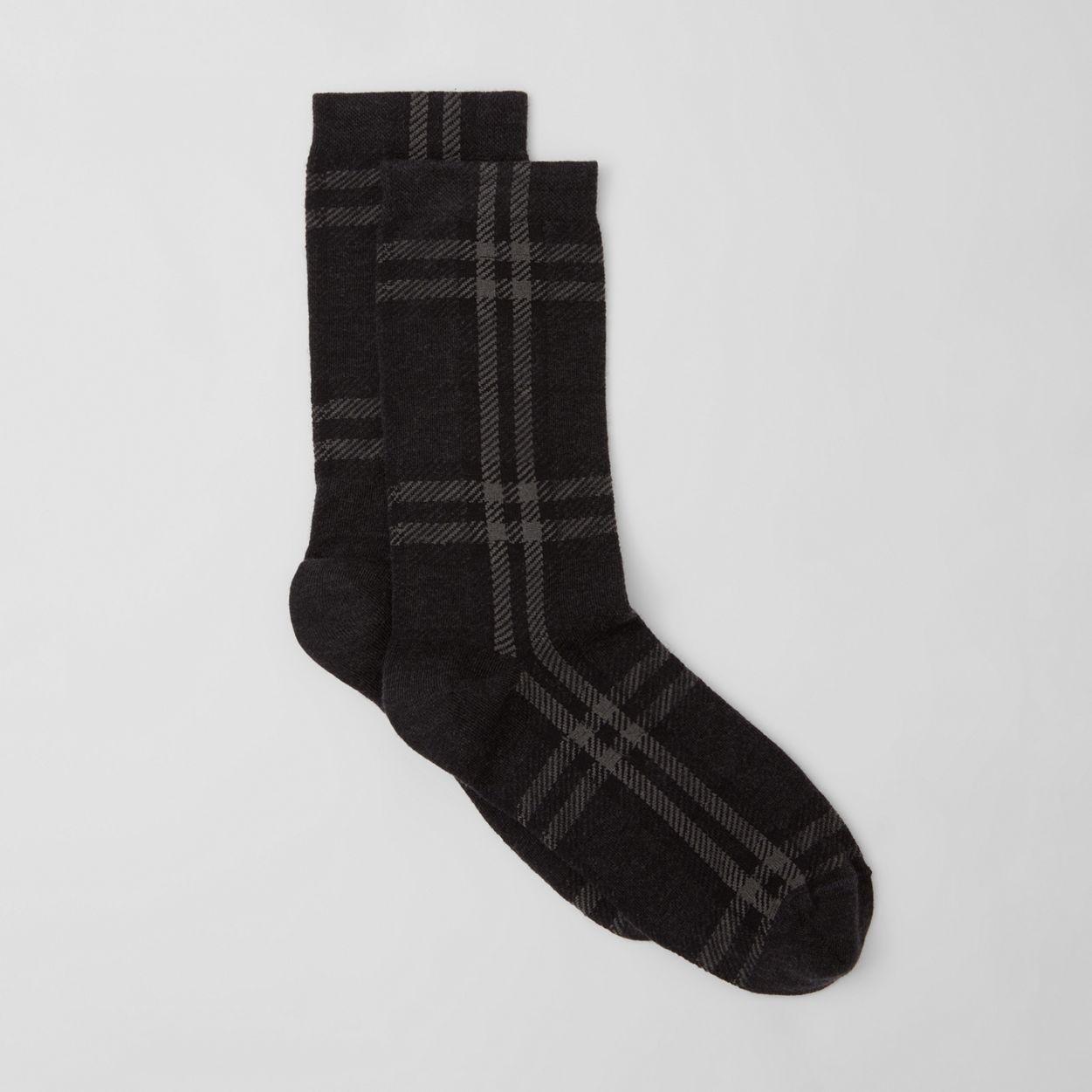 Check Intarsia Technical Cotton Socks - 4