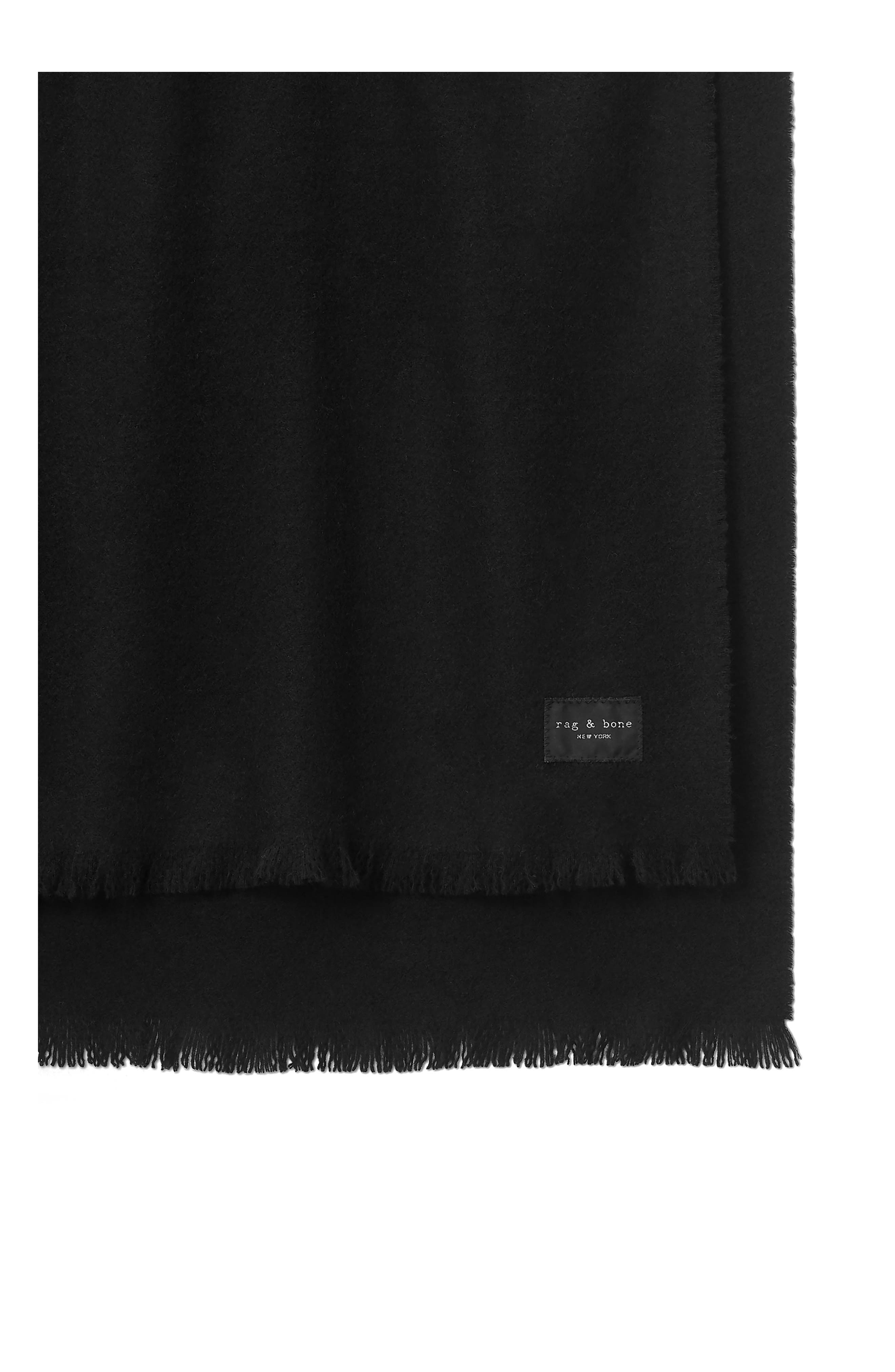rag & bone Joni Wool Scarf in Black at Nordstrom - 2
