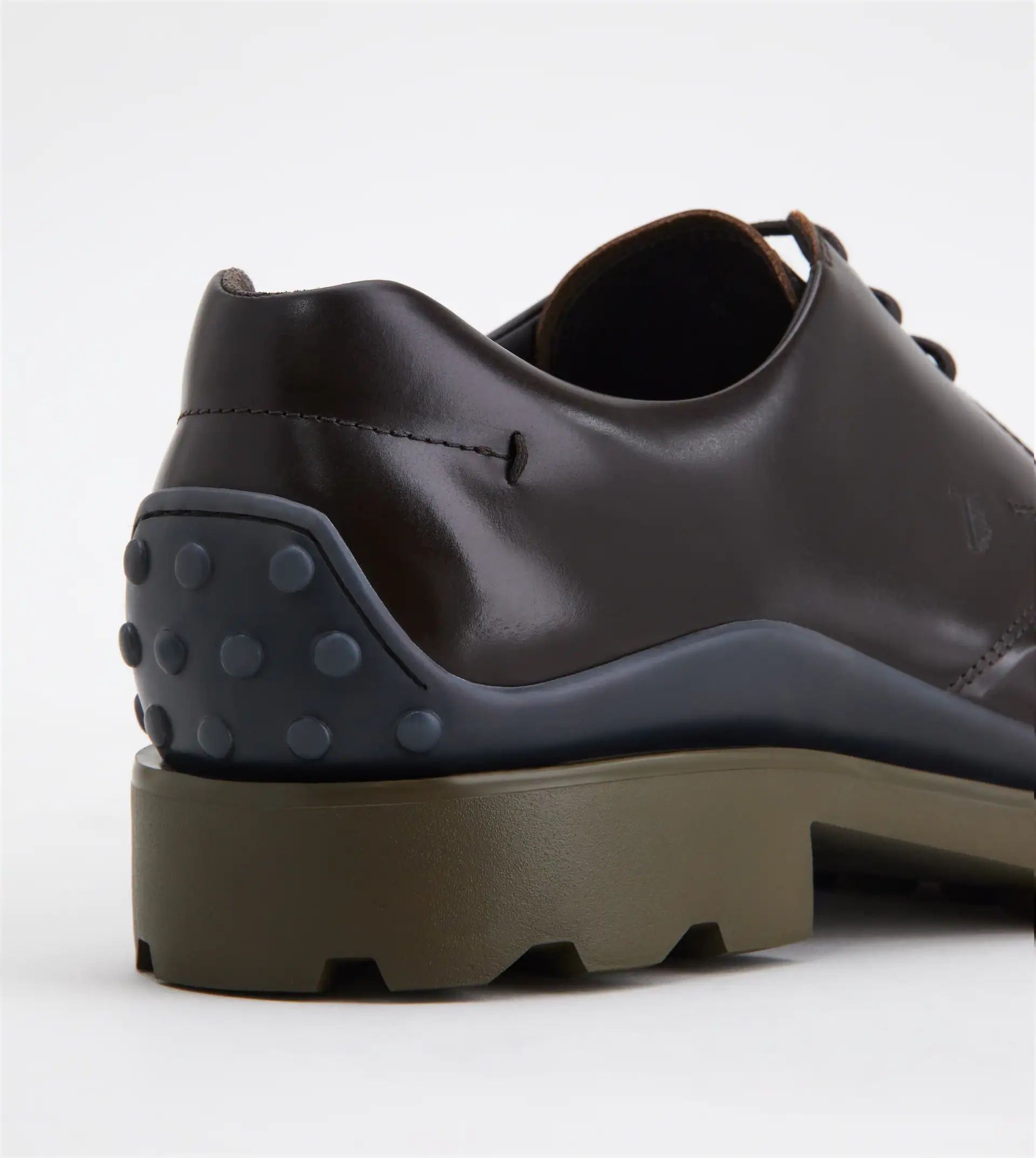 LACE-UPS IN LEATHER - BROWN - 7
