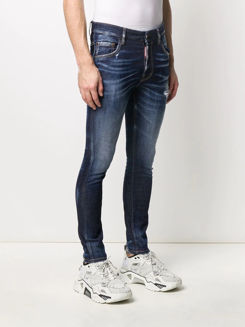 distressed skinny jeans - 3