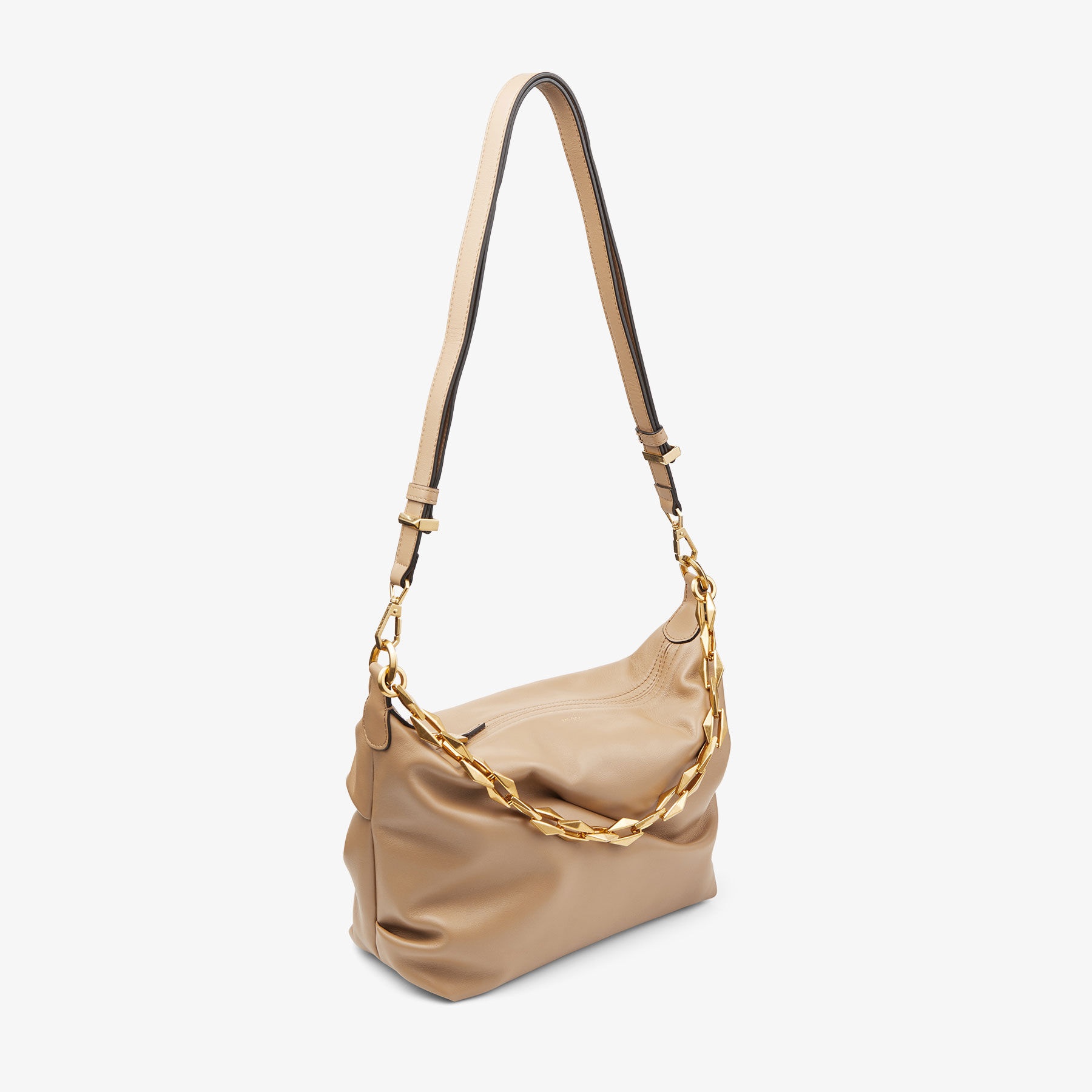Diamond Soft Hobo/S
Biscuit Calf Leather Hobo Bag with Chain Strap - 5