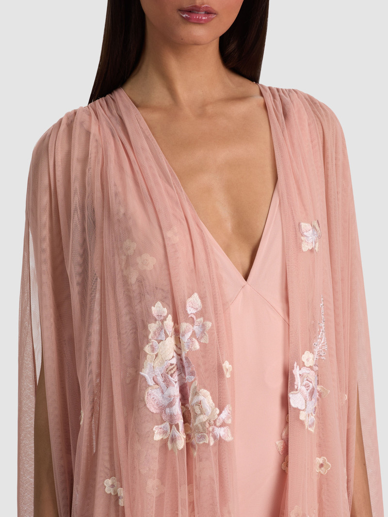 AZRIELLA EMBROIDERED MAXI GOWN CAPE 6
