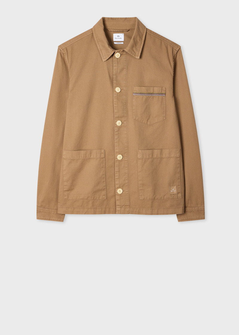 Tan Cotton-Twill 'Stitch Stripe' Work Jacket 1