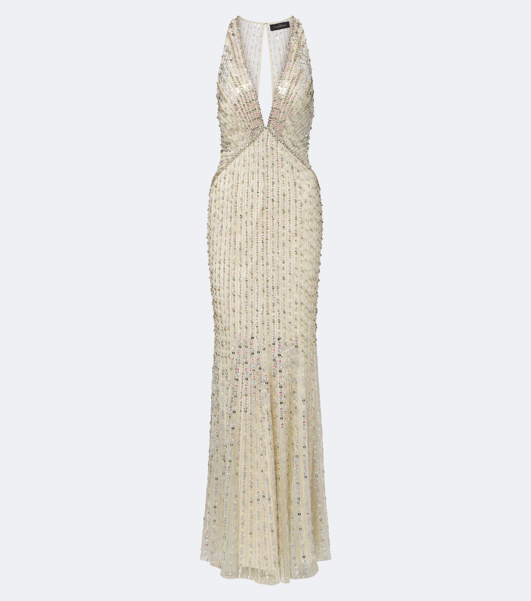Atlas embellished gown - 1