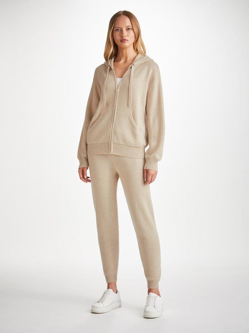 Derek Rose Women's Hoodie Daphne Cashmere Fawn outlook