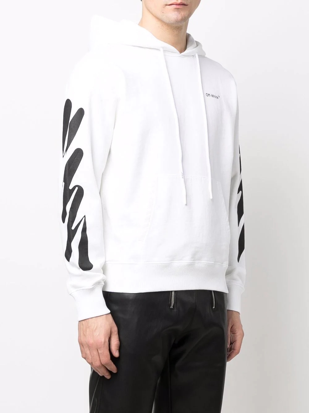 Wave Diag printed hoodie - 4