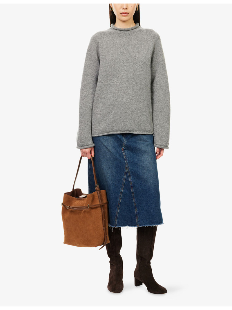 Reformation Reformation x Nara Smith Rolled-Trims Chamomile Wool Jumper outlook