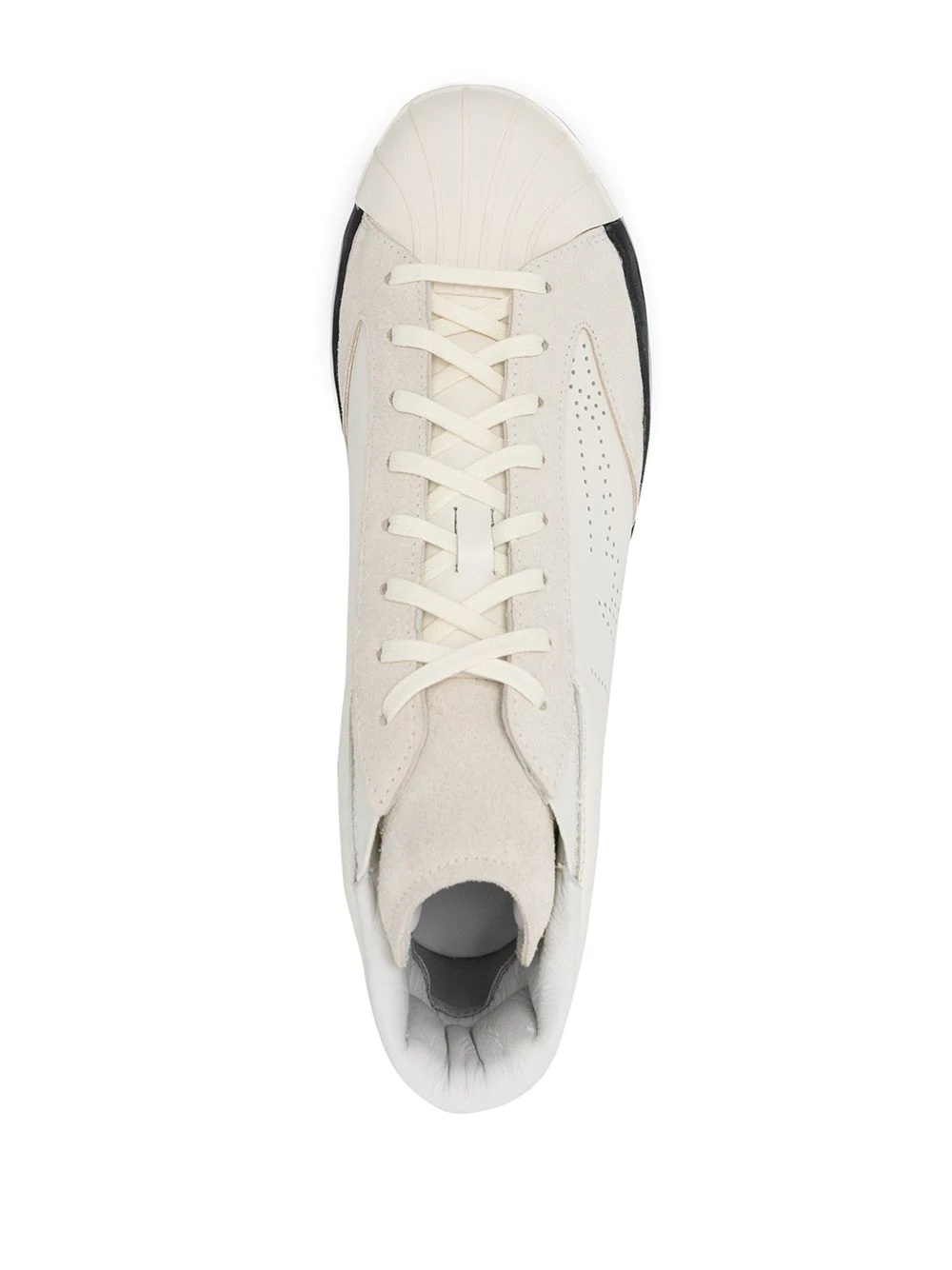 perforated logo high-top sneakers - 4