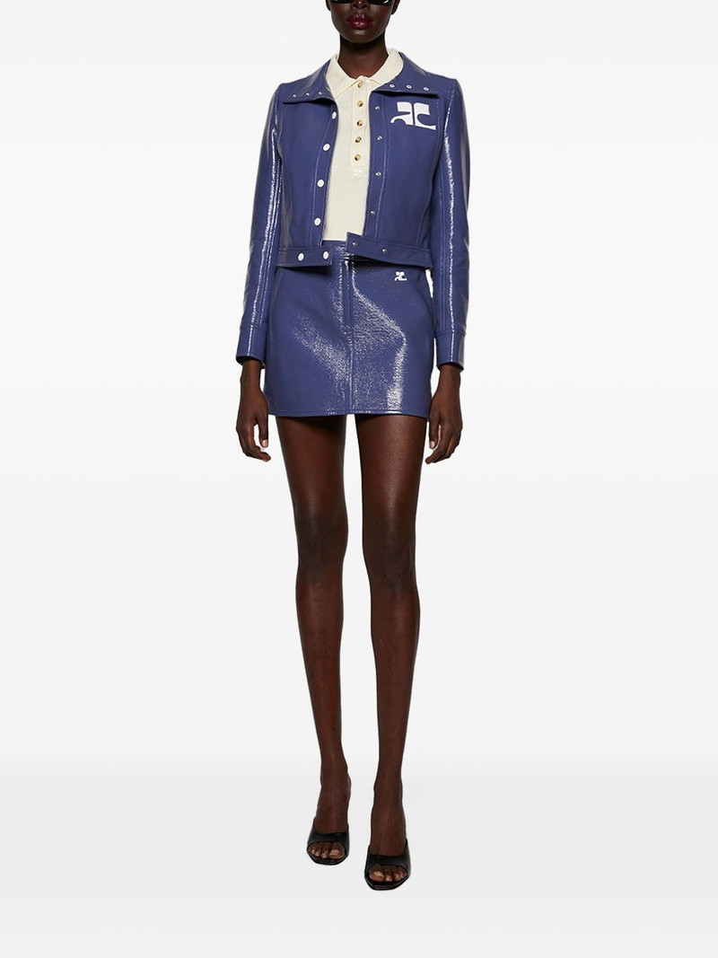 courrèges logo mini skirt outlook