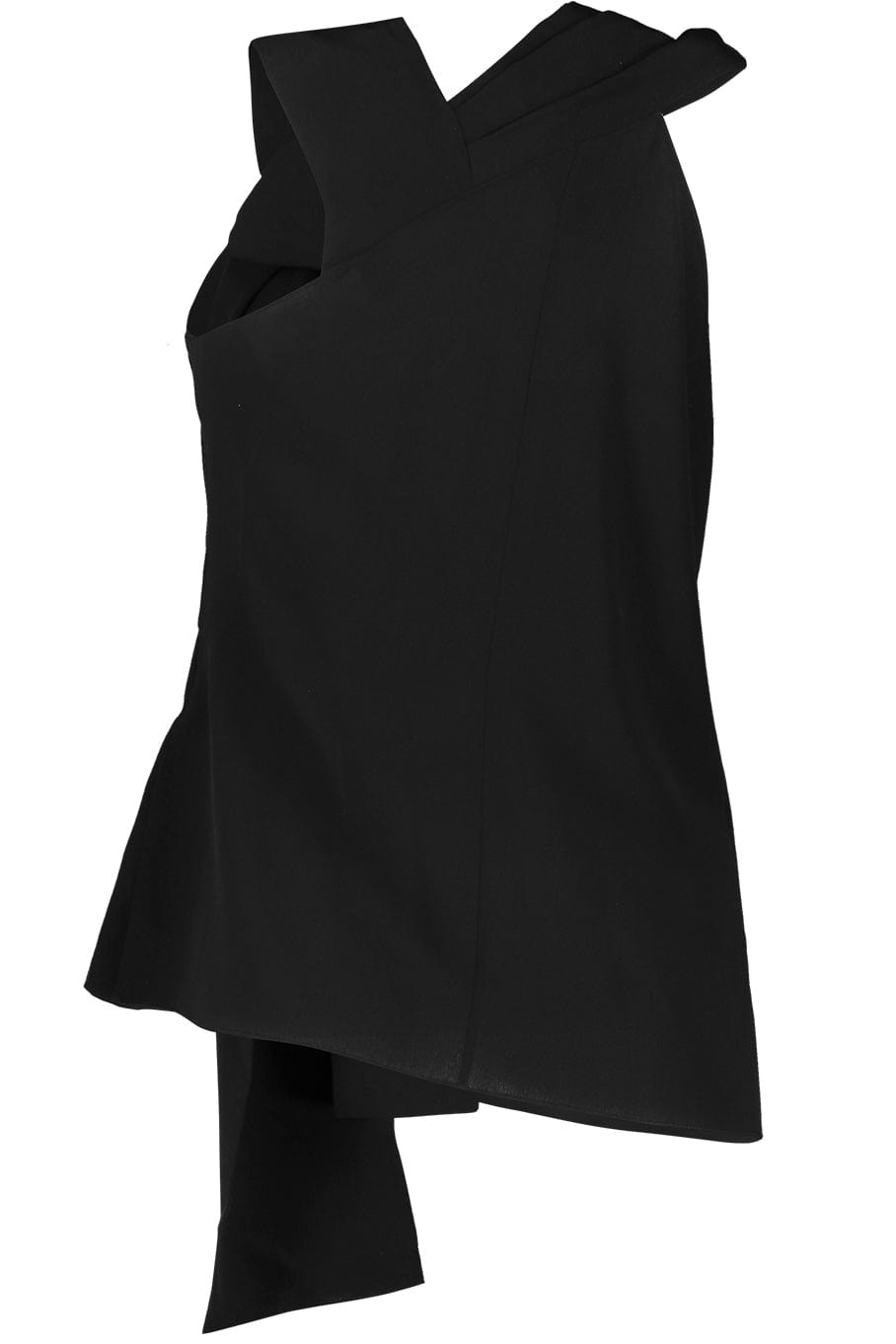 Sleeveless Blouse With Lavaliere Collar - 3