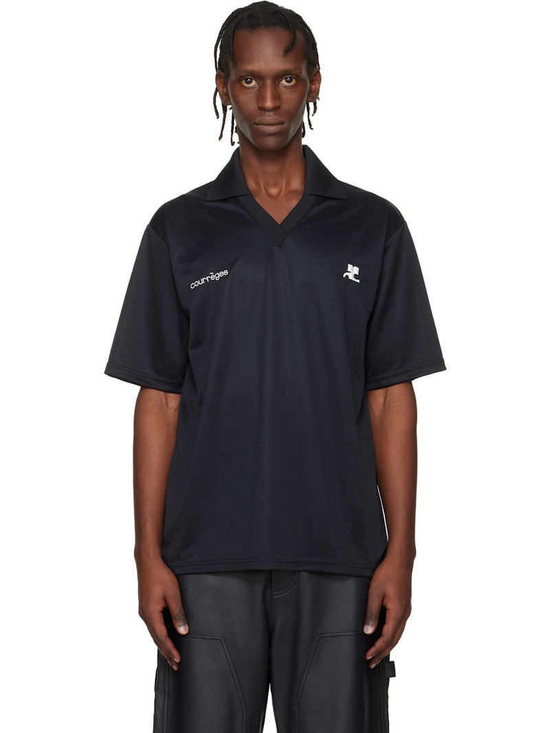 Black Oversized Sports Polo 1