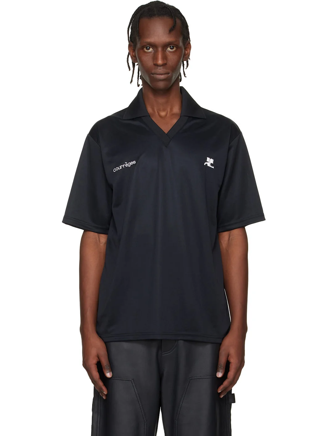 Black Oversized Sports Polo - 1
