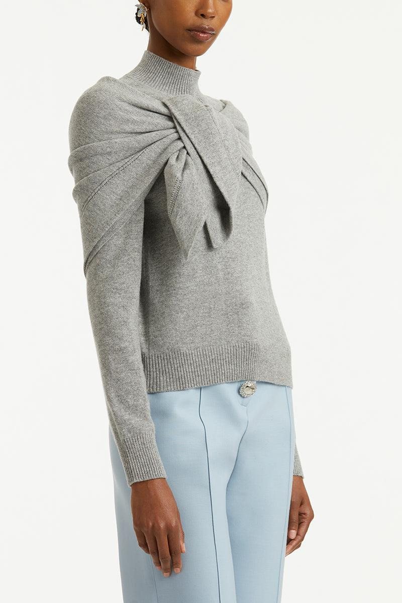 Scarf Mockneck Pullover - 4