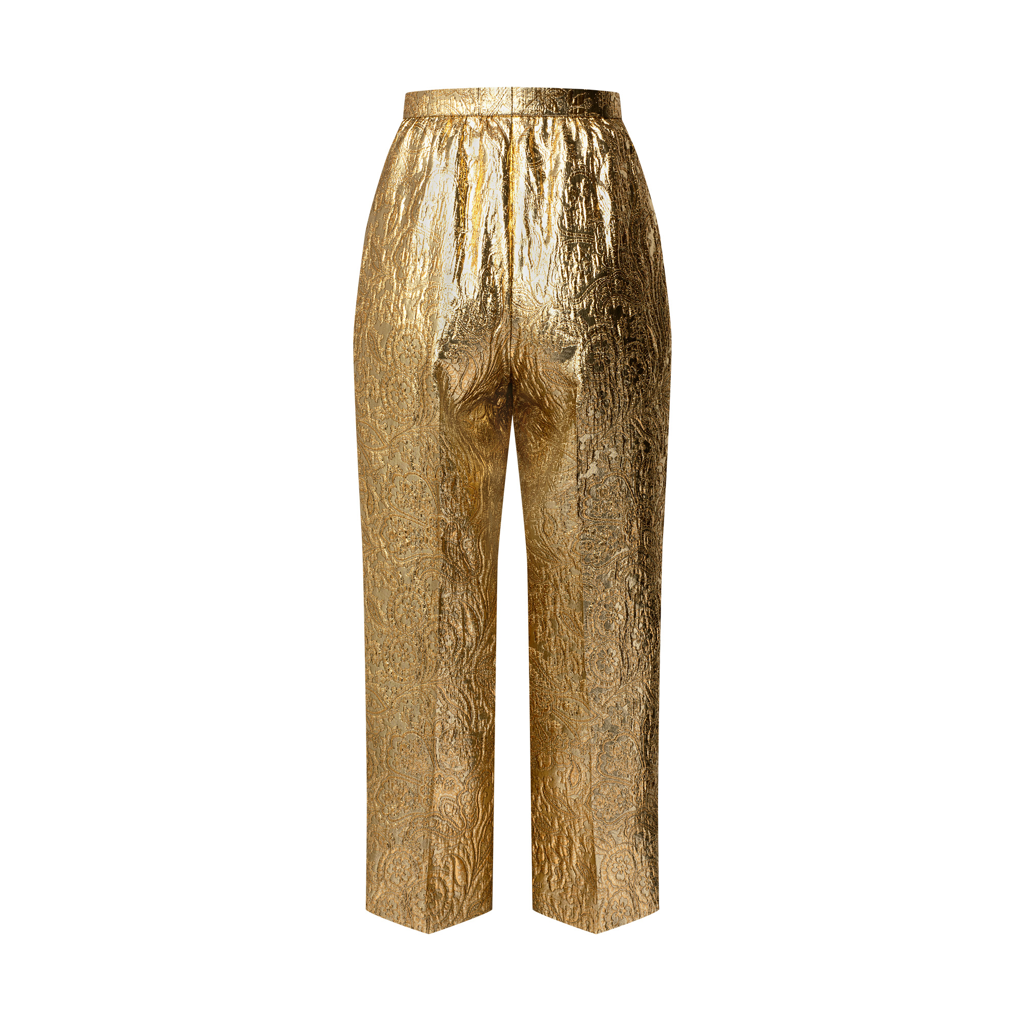 Floral Jacquard Pants - 3