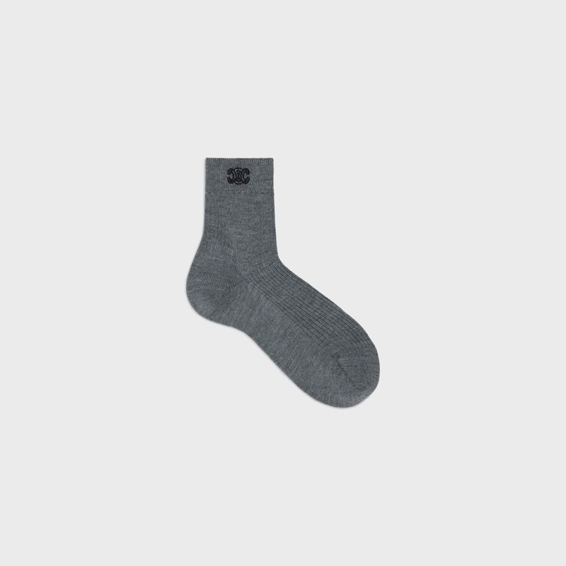 TRIOMPHE SOCKS IN RIBBED WOOL 1