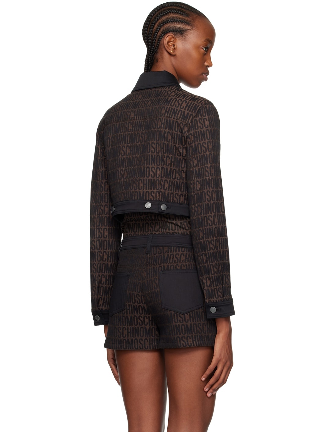 Brown Jacquard Jacket - 3