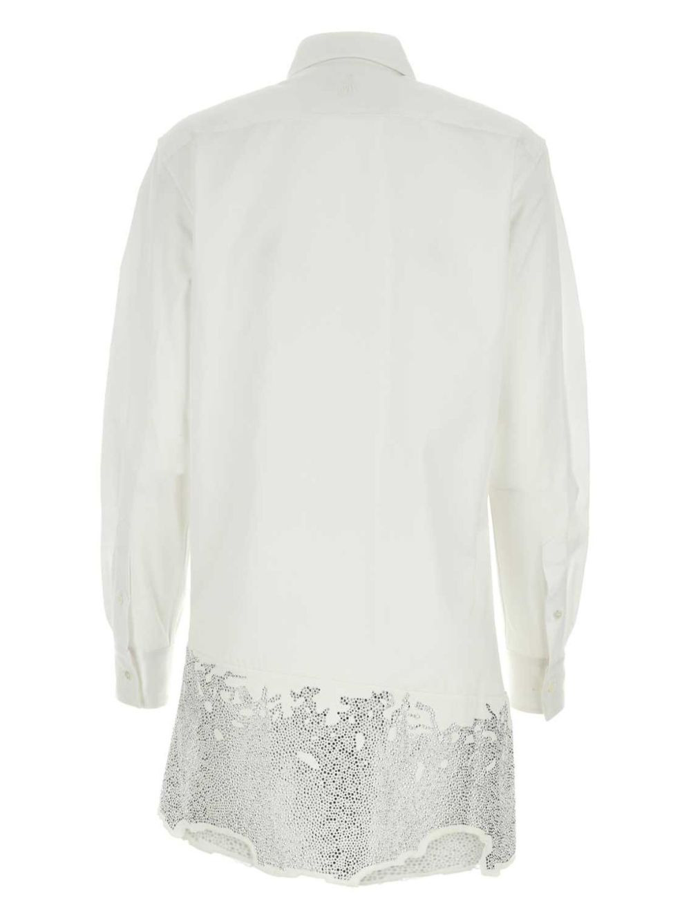 crystal-embellished cotton shirtdress - 2