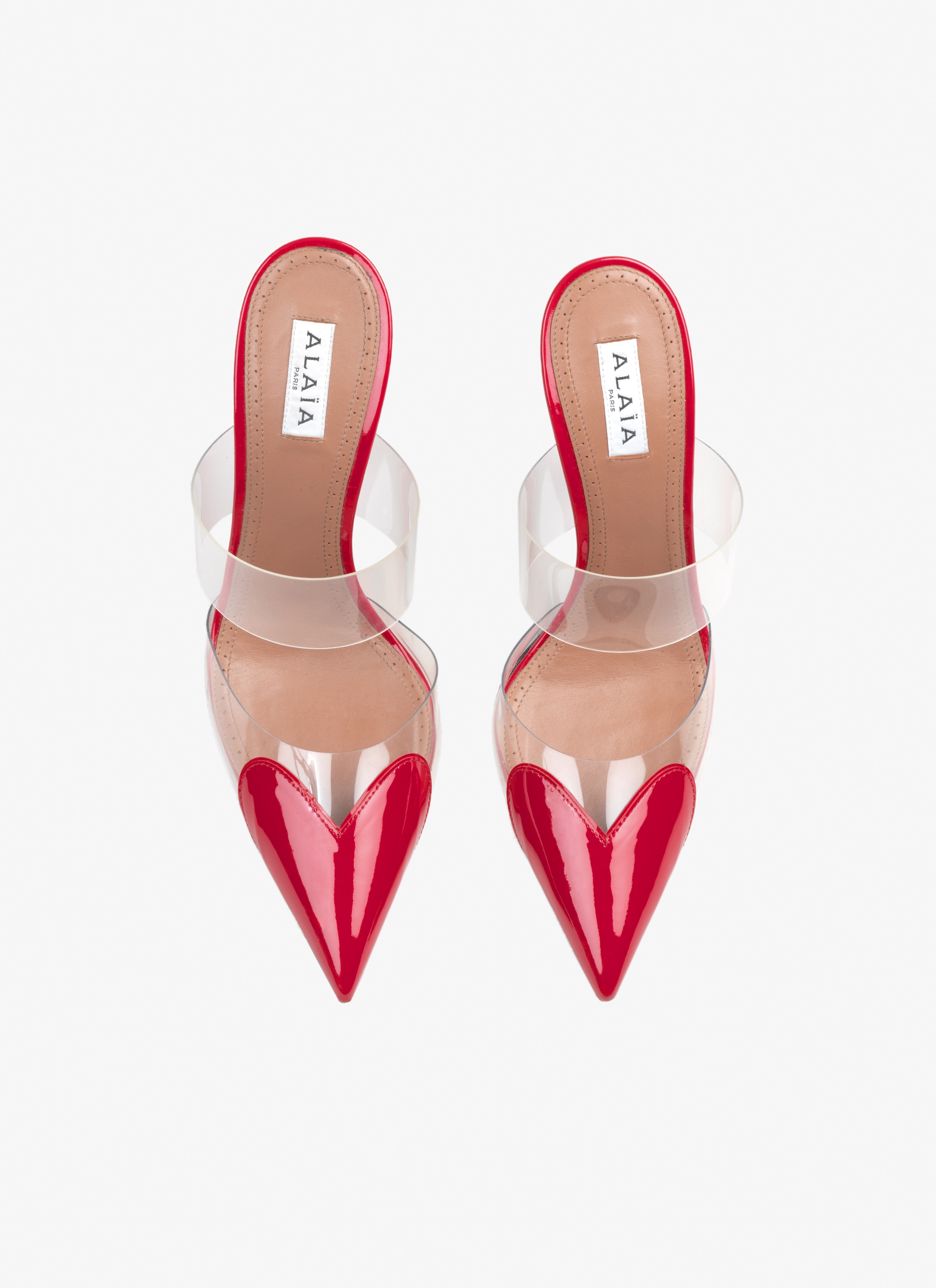 HEART MULES IN PATENT CALFSKIN - 2