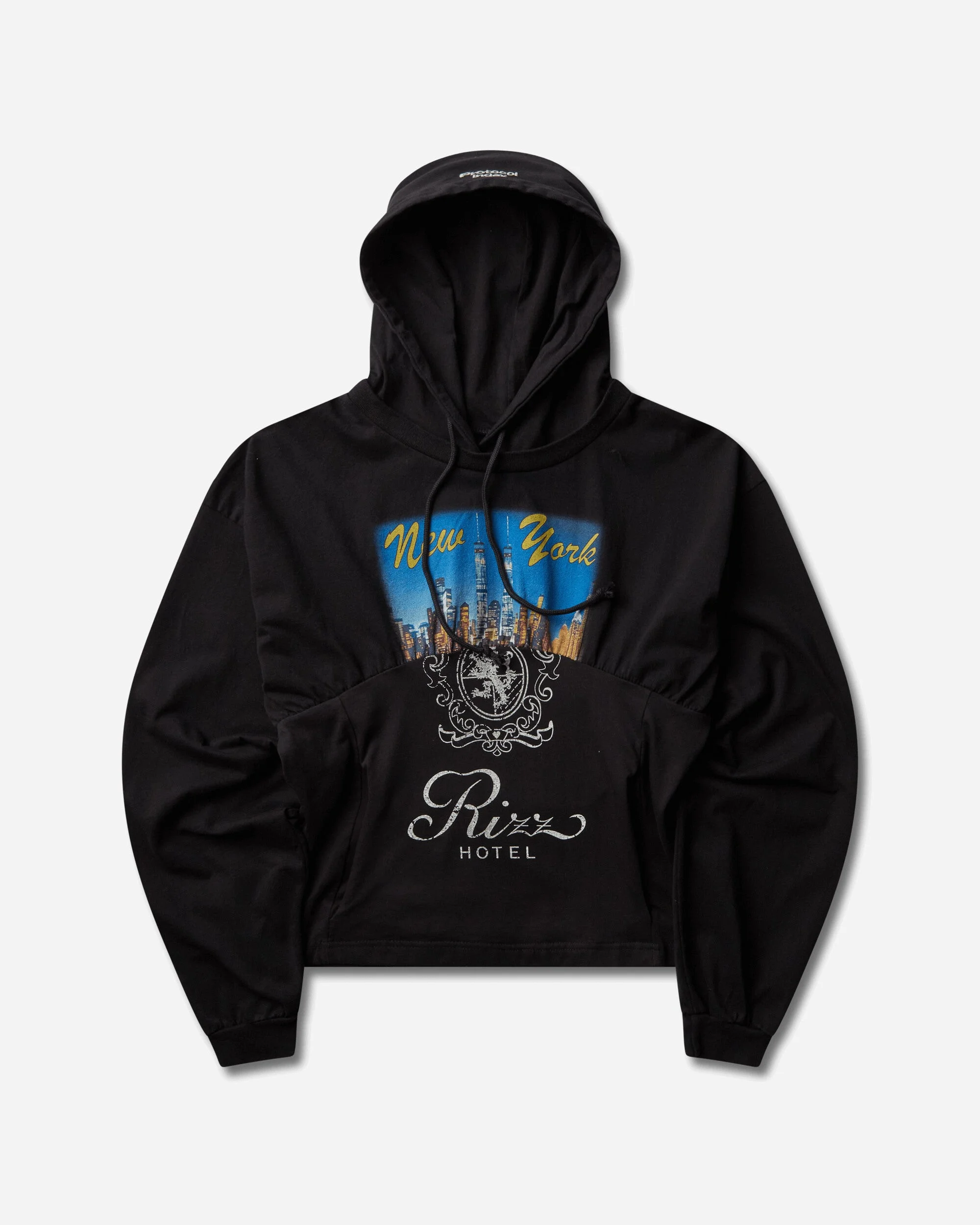 Reconstructed Hourglass Hoodie Black - 1
