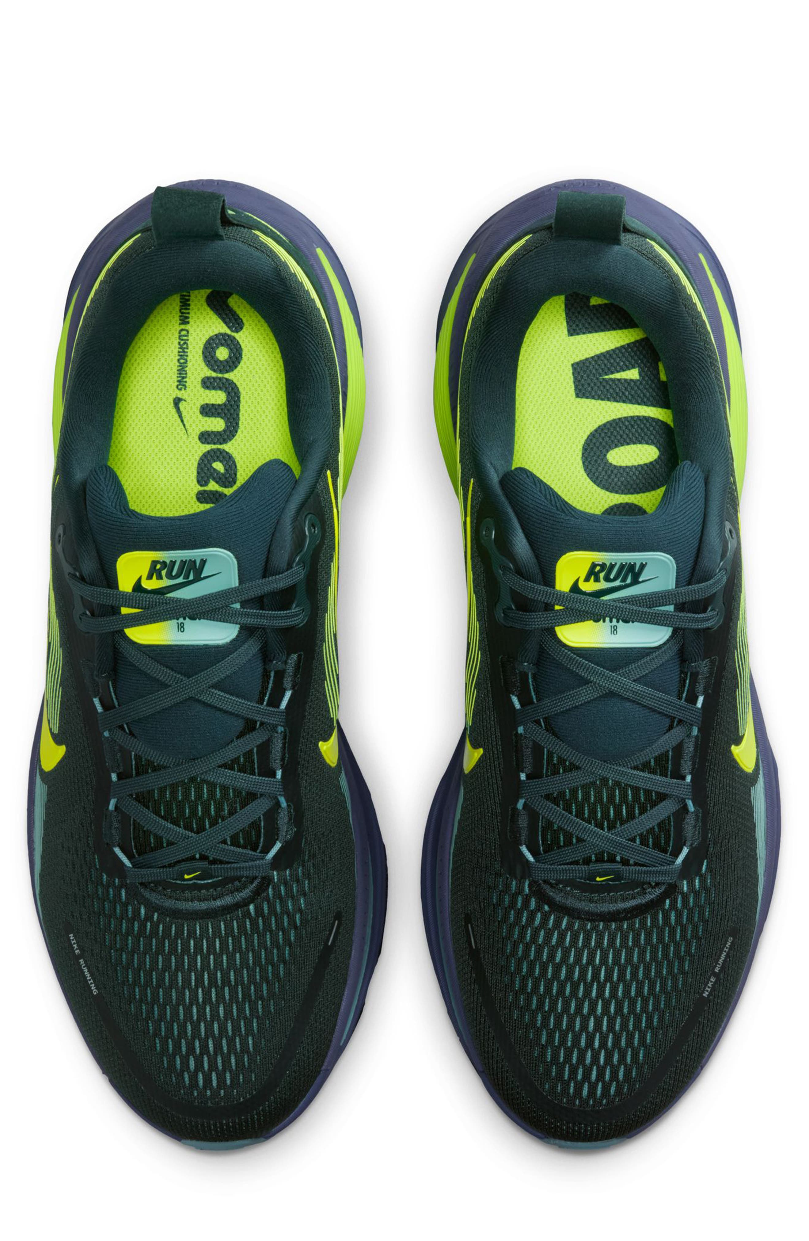 Nike Vomero 18 Running Shoe in Seaweed/volt at Nordstrom - 3