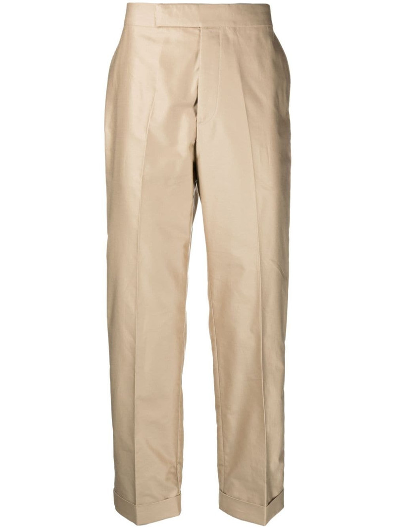 mid-rise straight-leg trousers 1