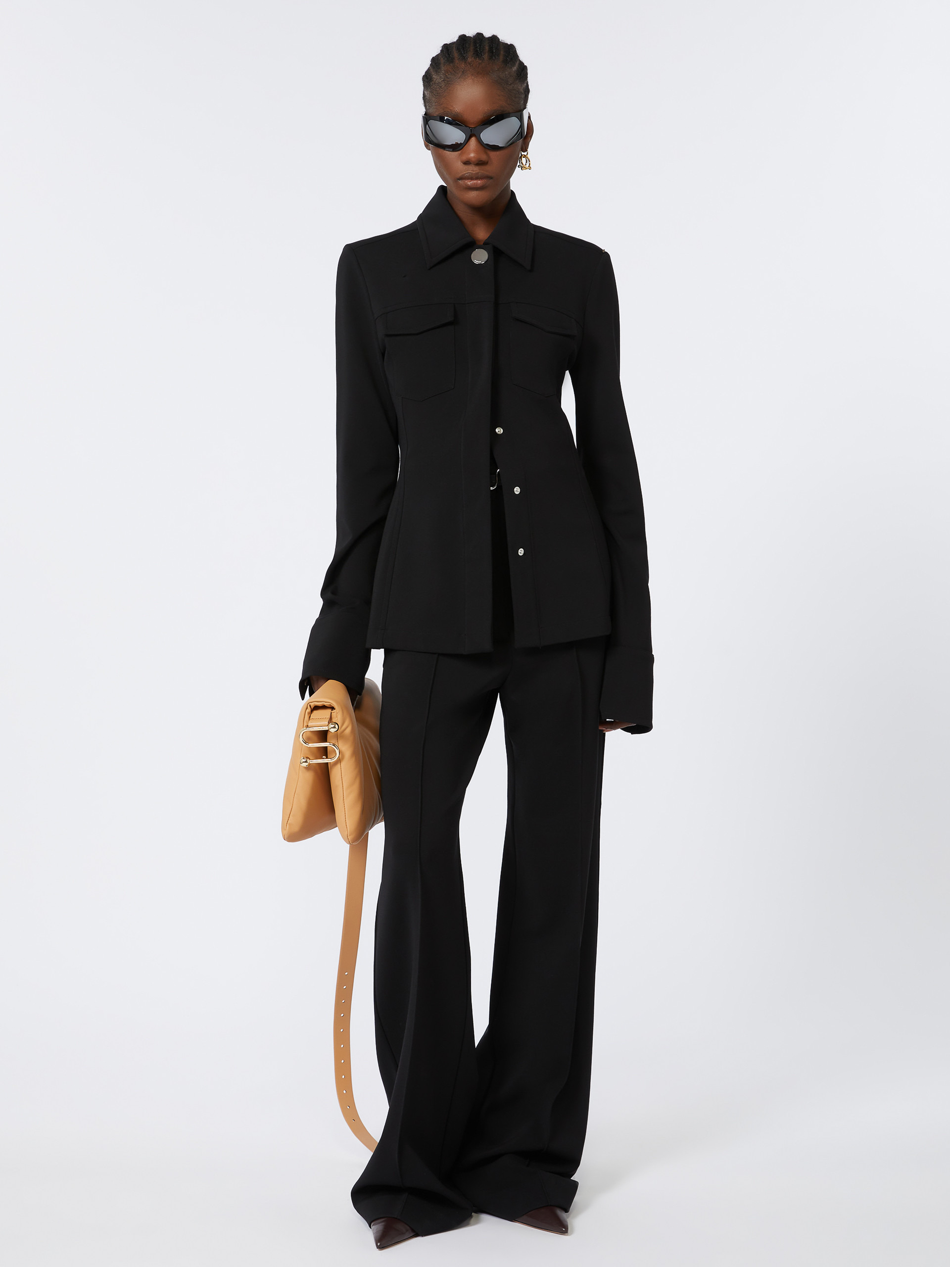 WELLS Jacket in crepe fabric stitch - 2