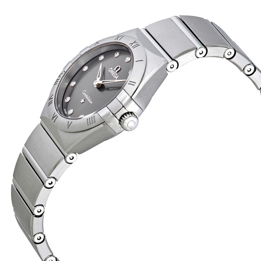 Omega Constellation Manhattan Quartz Diamond Grey Dial Ladies Watch 131.10.28.60.56.001 - 2