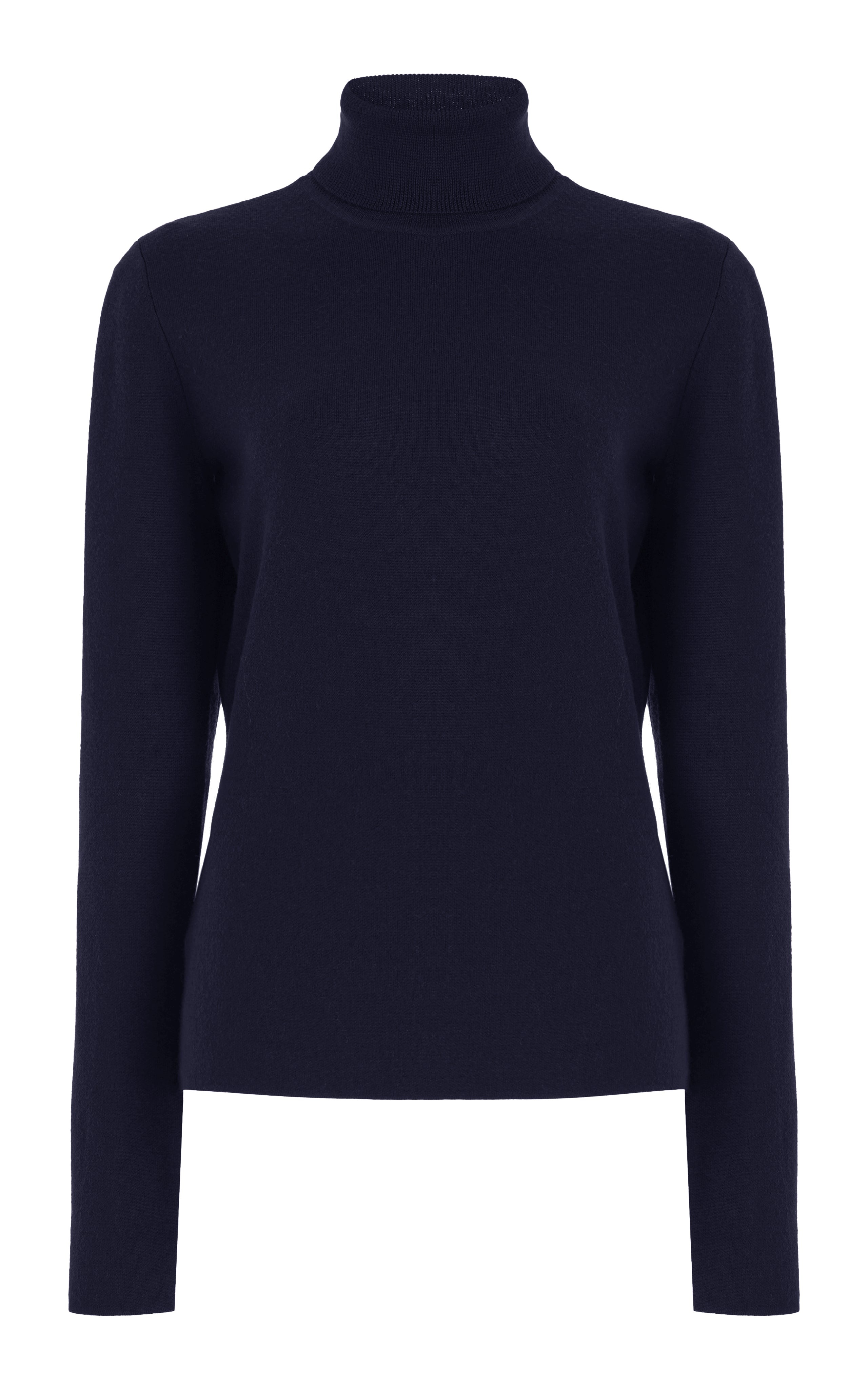 May Turtleneck in Dark Navy Cashmere Wool - 1