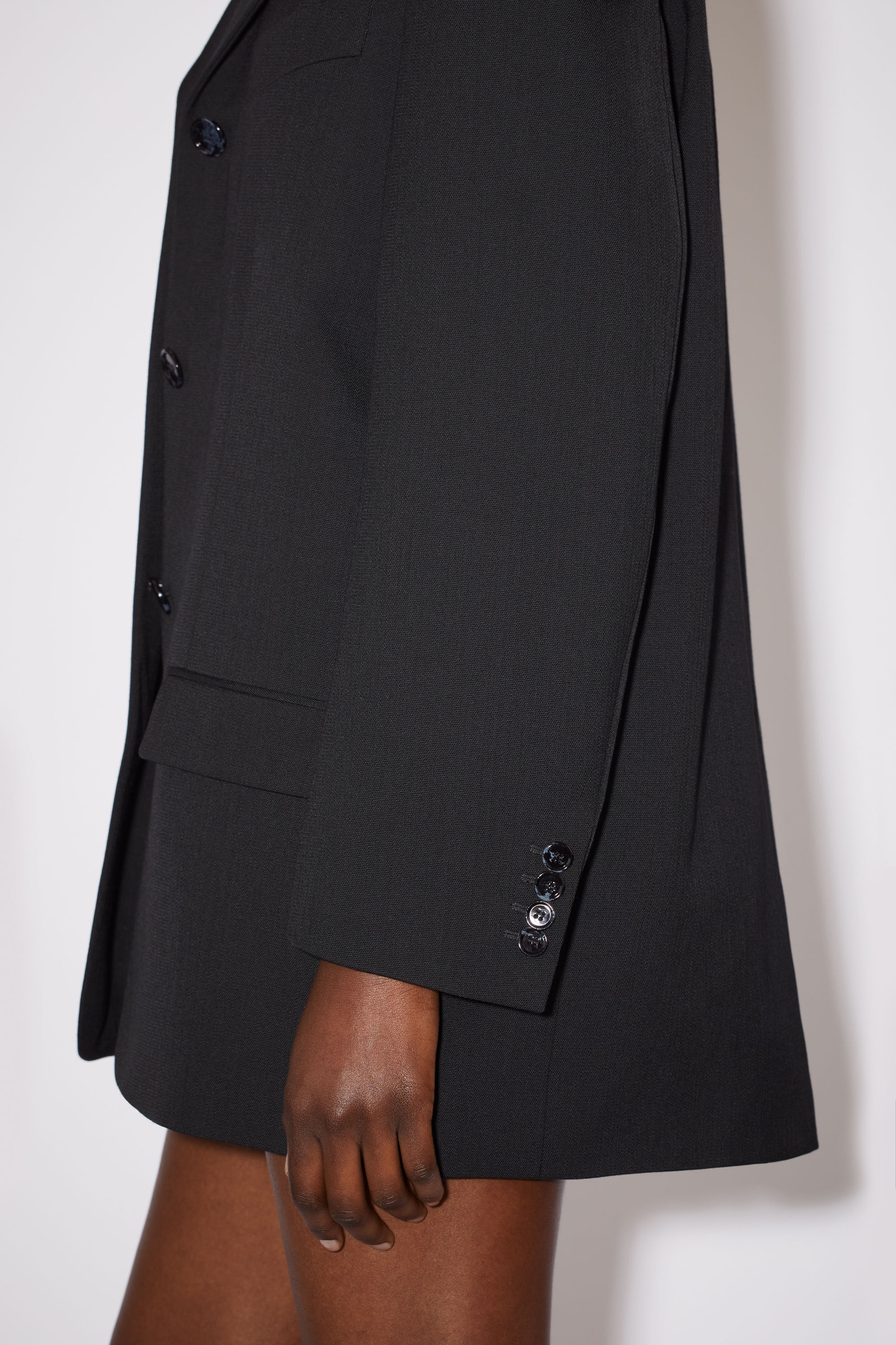 Tailored suit jacket - Black - 5