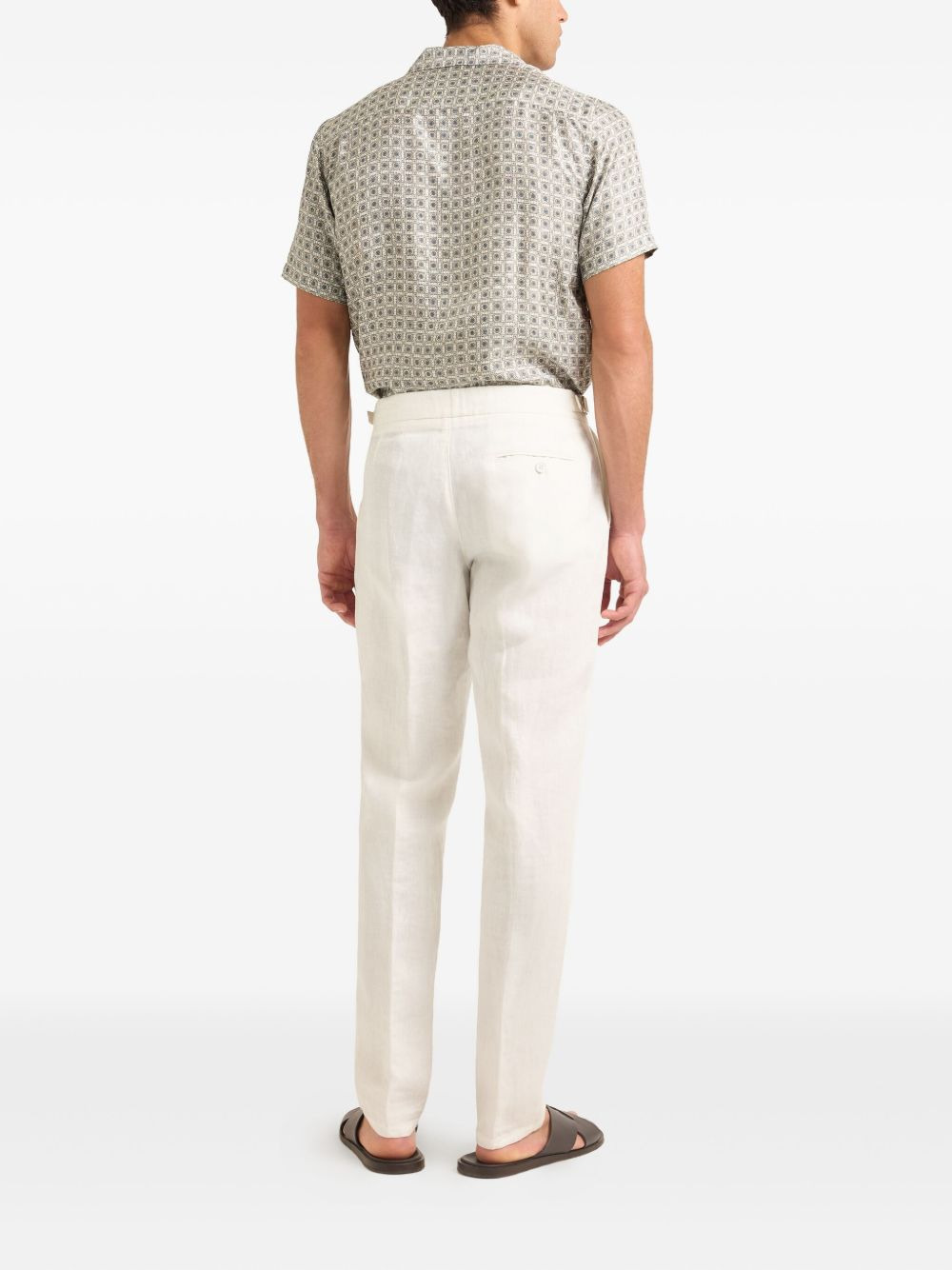 Maitan geometric-pattern silk shirt - 3
