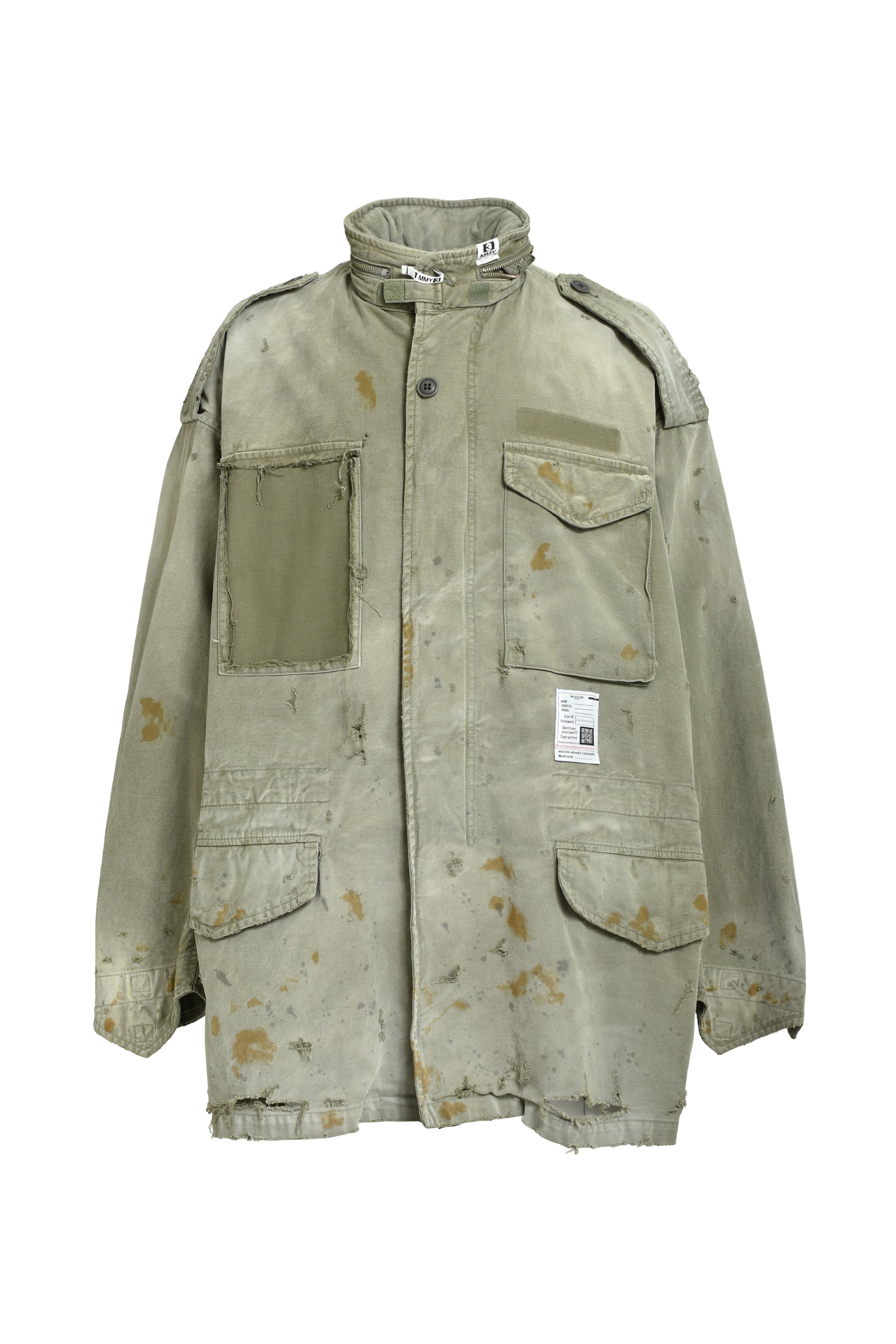 DISTRESSED M-65 JACKET / KHA - 10