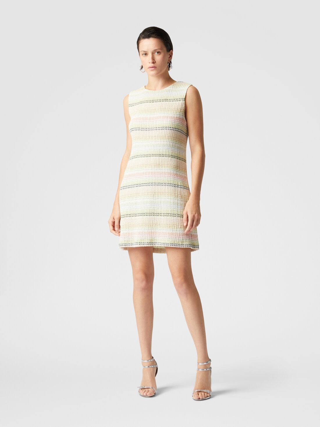 Sleeveless dress in cotton blend with Caperdoni motif - 2