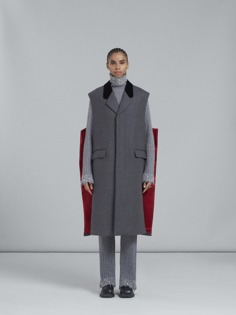 Marni GREY OVERSIZED WOOL VEST outlook
