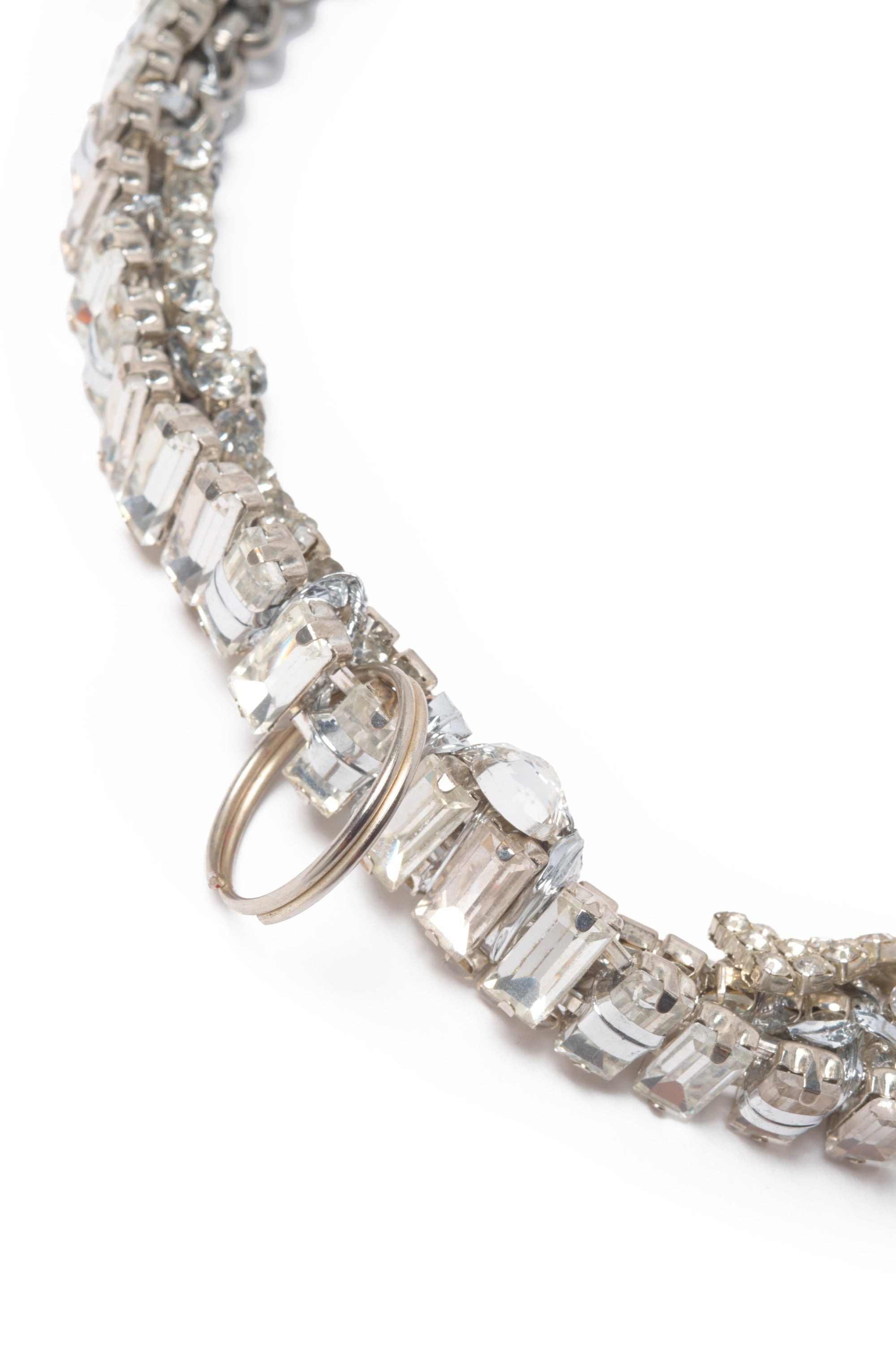 CRYSTAL CLEAR RHINESTONE JUNK NECKLACE - 4