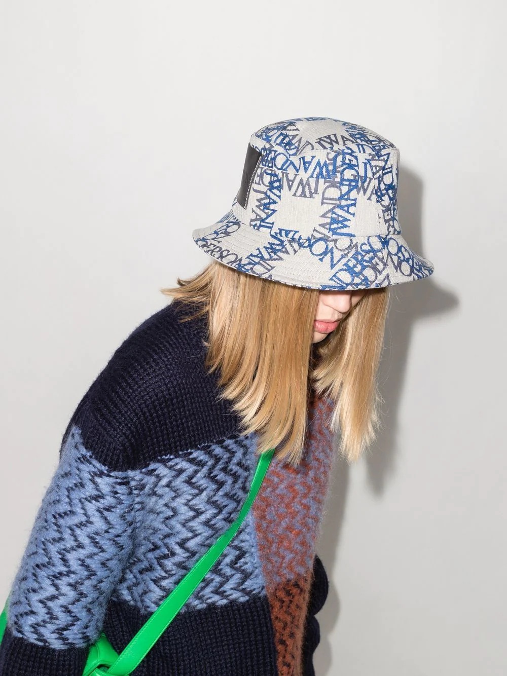 logo-jacquard bucket hat - 2