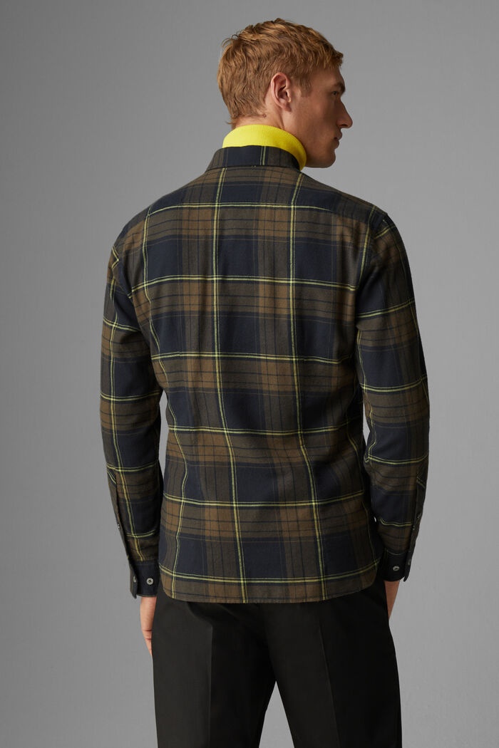 Timt flannel shirt in Black/Khaki - 3