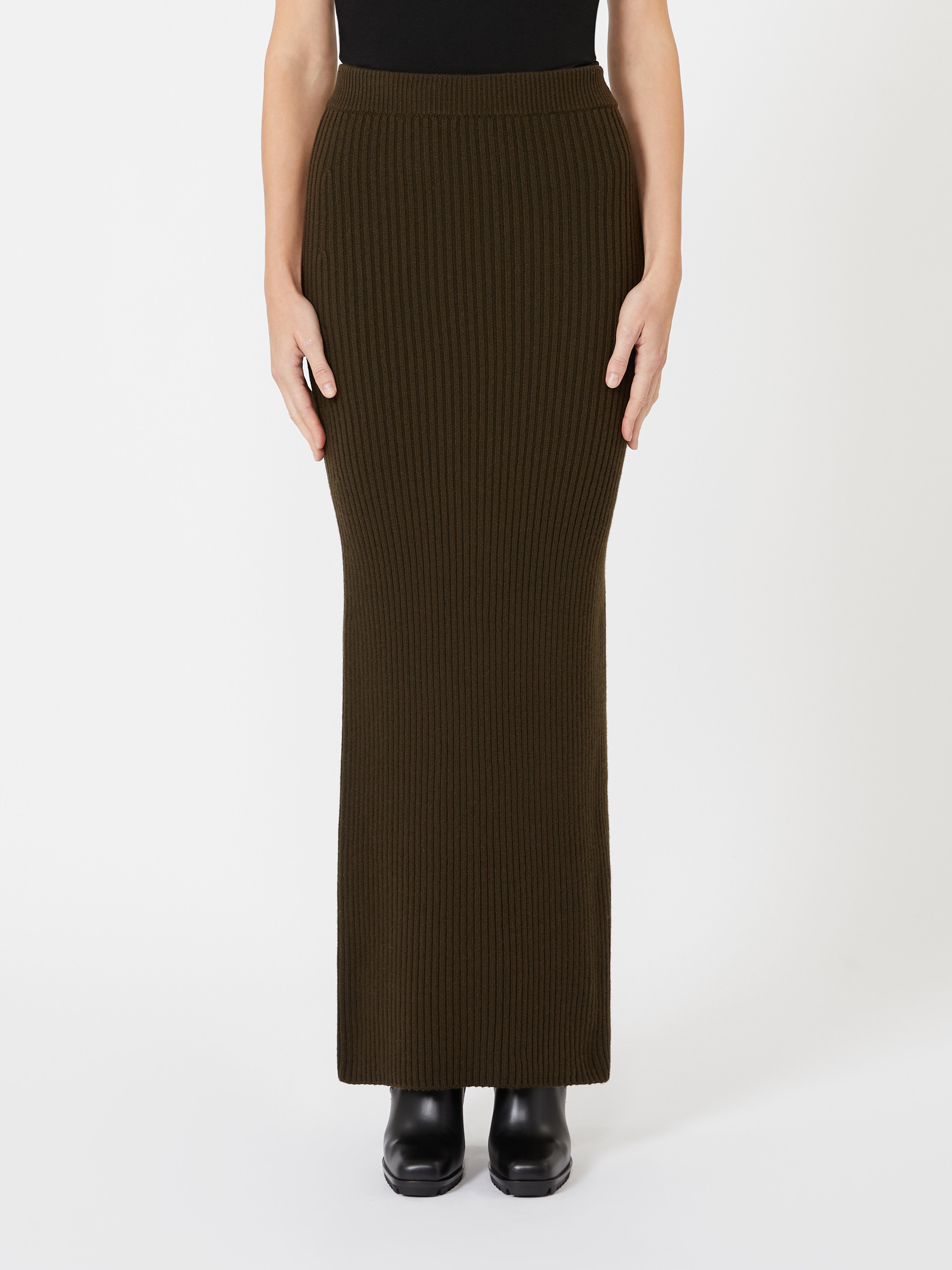 BORIS1234 Wool and cashmere pencil skirt - 3
