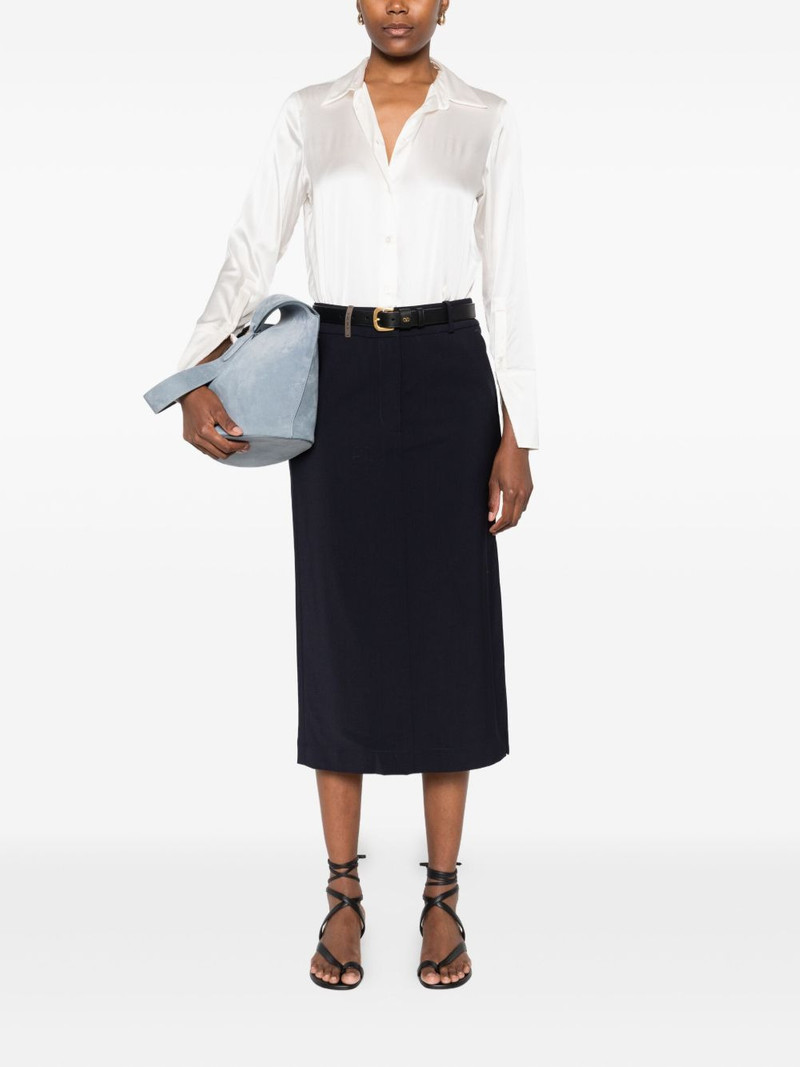 PESERICO long-sleeve satin shirt outlook