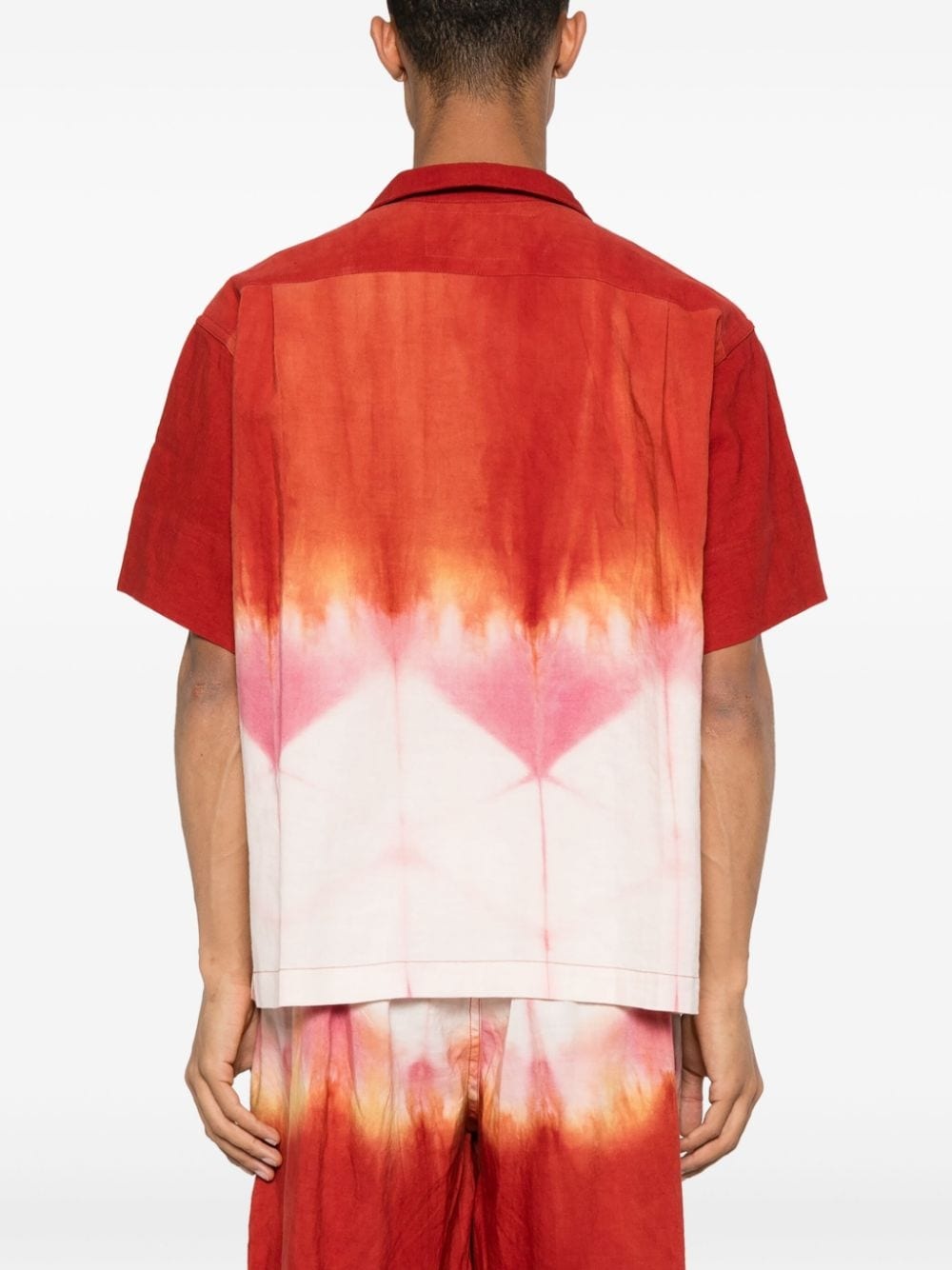 Greetings Grapefruit Clamp-dye shirt - 5