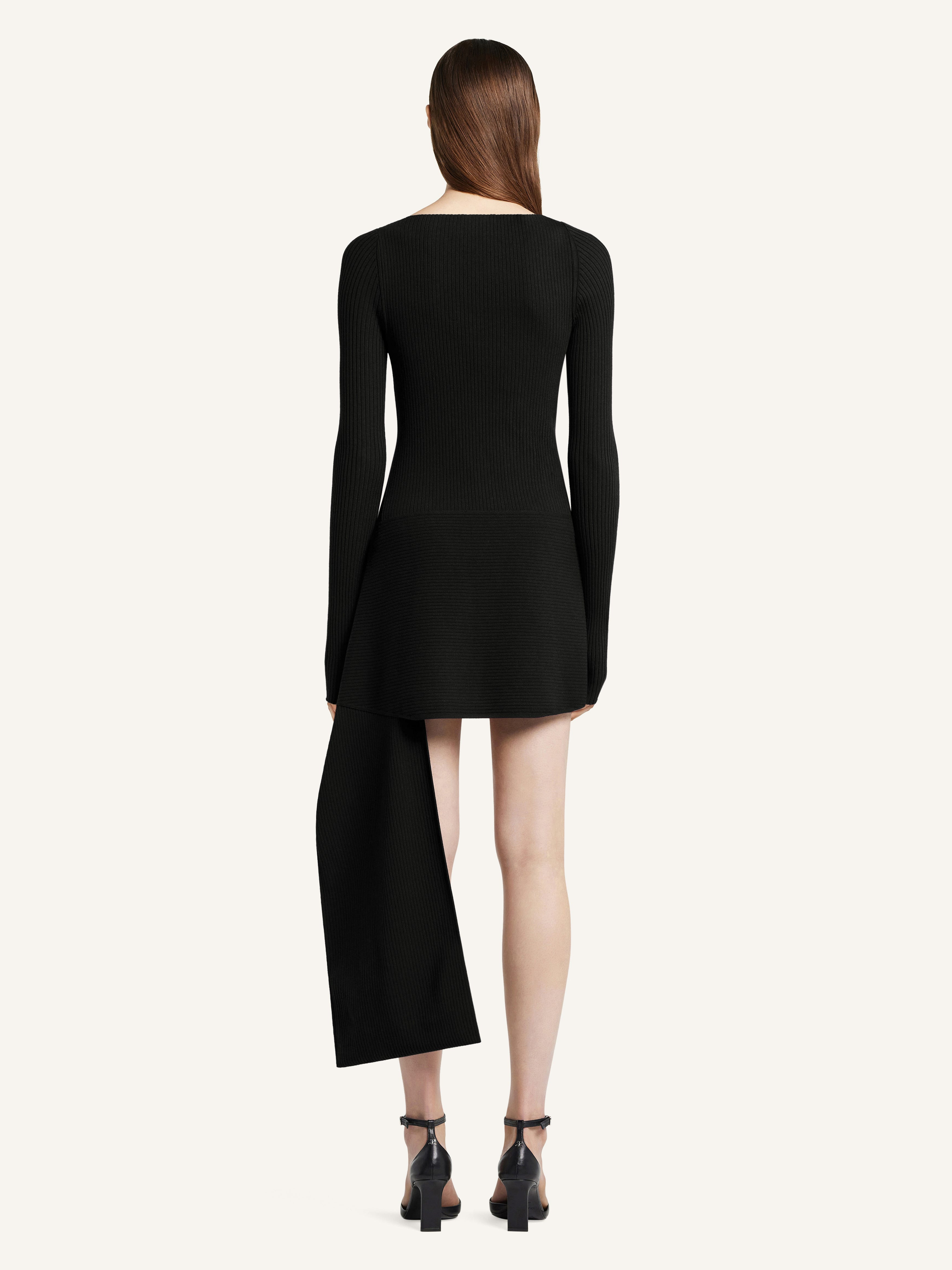 FOLD BUTONNED KNIT DRESS - 4