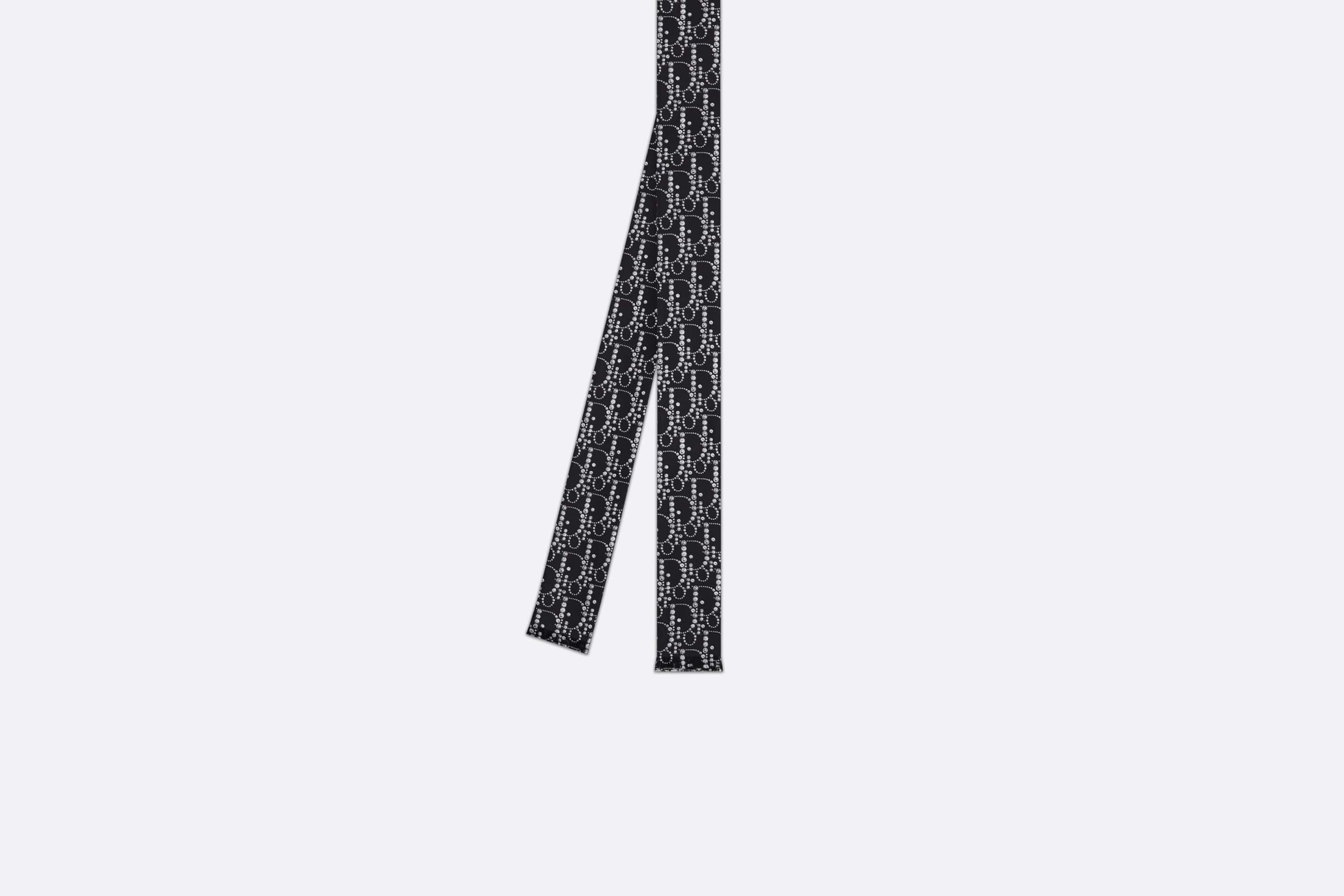 Dior Oblique Strass Flowing Tie - 1