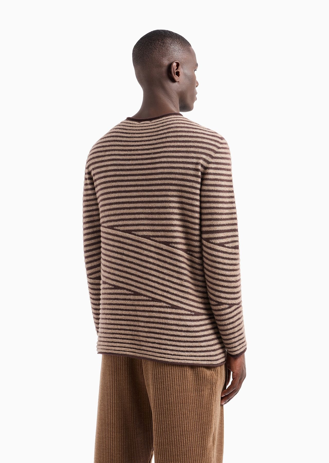 Crew-neck jumper in virgin wool, cashmere and bouclé silk - 3