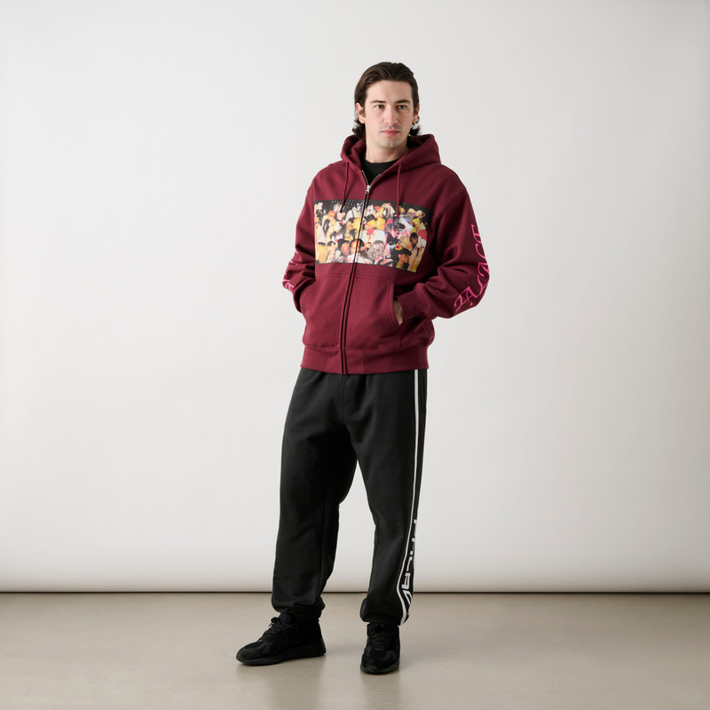 PALACE DICK JEWELL ZIP HOOD RICH WINE outlook
