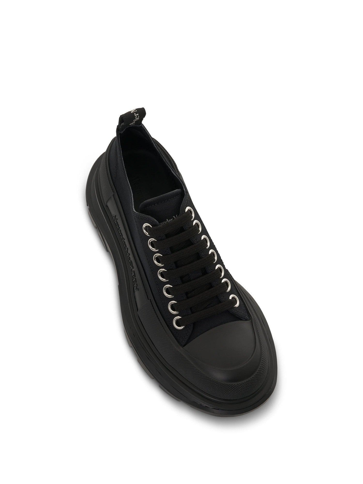 Tread Slick Canvas Lace-Up Shoes in Black - 4