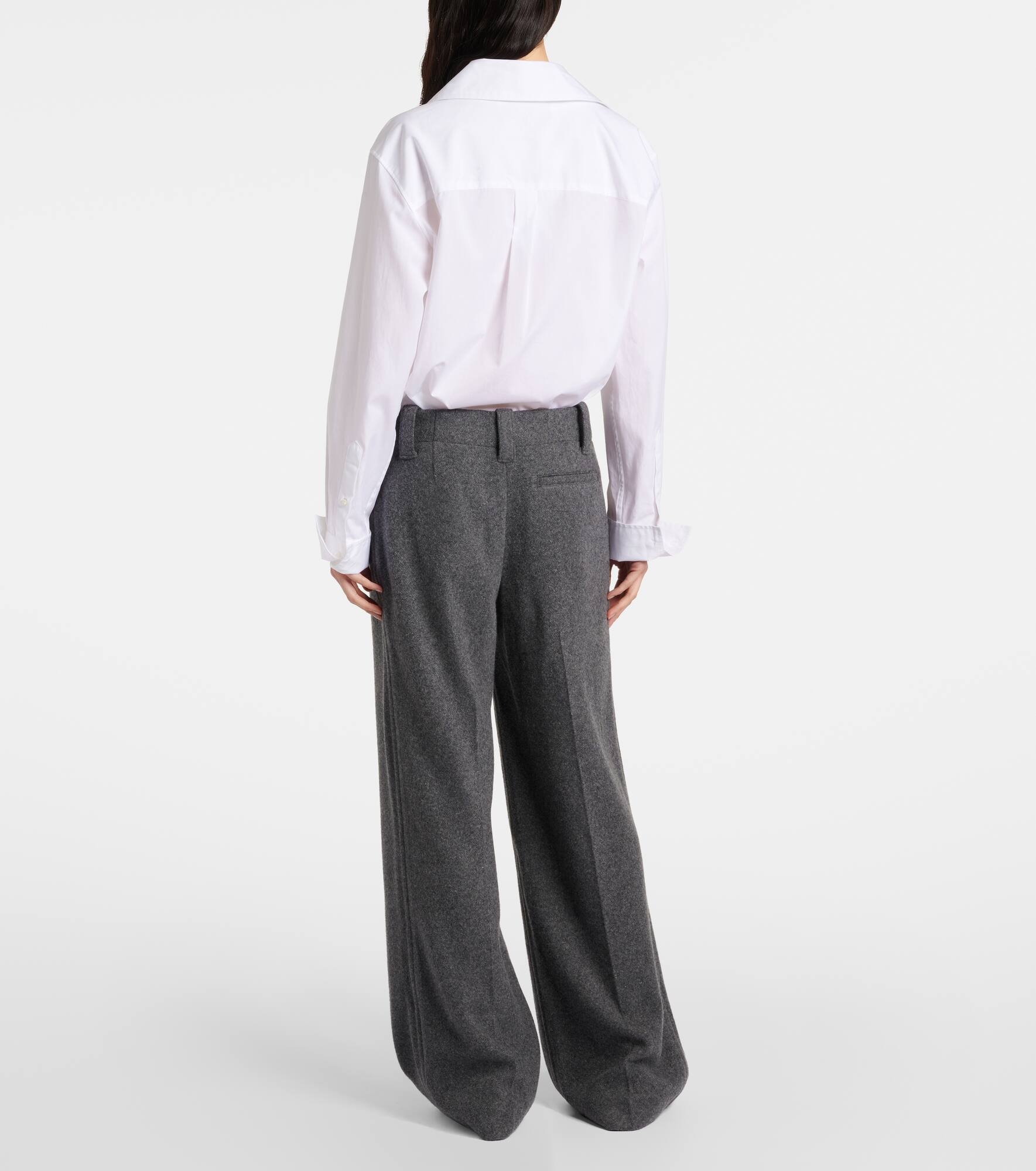 Violet mid-rise wide-leg pants - 3