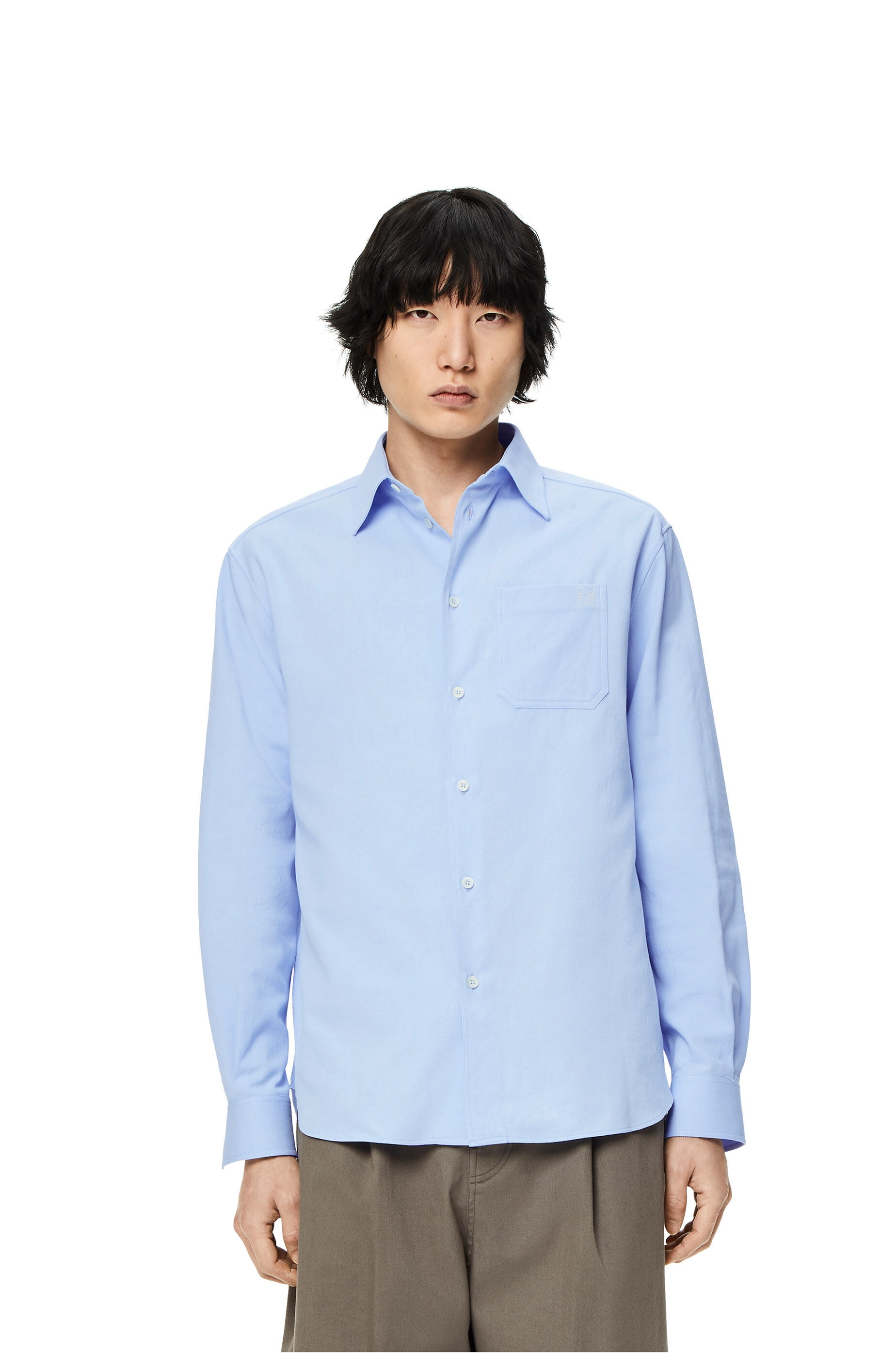 Chest pocket check shirt in cotton - 3